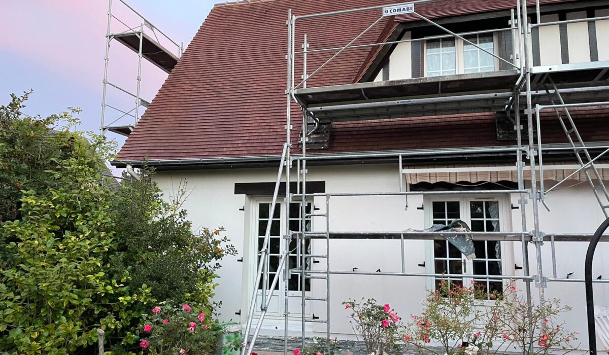 ravalement peinture sur facade maison