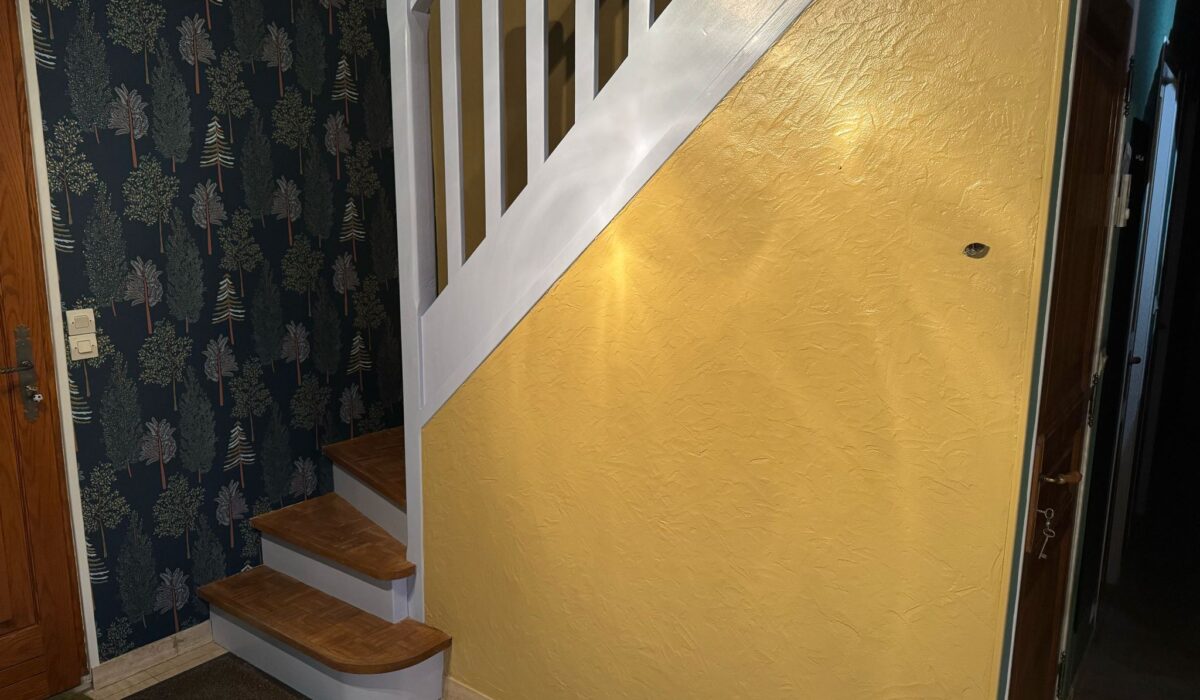 renovation papier peint cage escalier 2