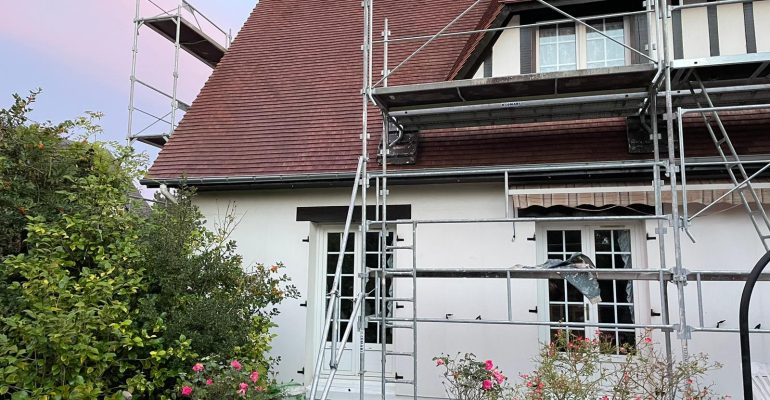 ravalement peinture sur facade maison